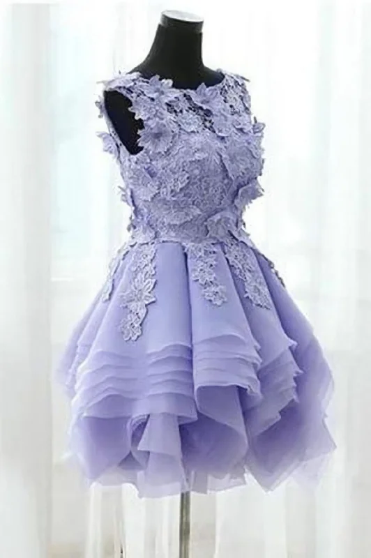 Pink Appliques Organza Tiered Short Homecoming Dress, Simple Homecoming Dresses Tunics Exclusive limited Pink Appliques Organza Tiered Short Homecoming Dress, Simple Homecoming Dresses Tunics Exclusive limited