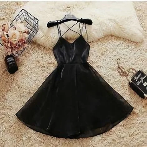 Short Spaghetti Straps Simple Homecoming Dress Tunics Leisure comfortable