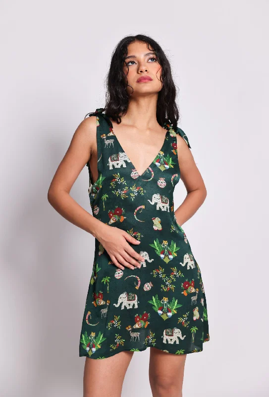 theyyam slip dress Halter Neckline Beach