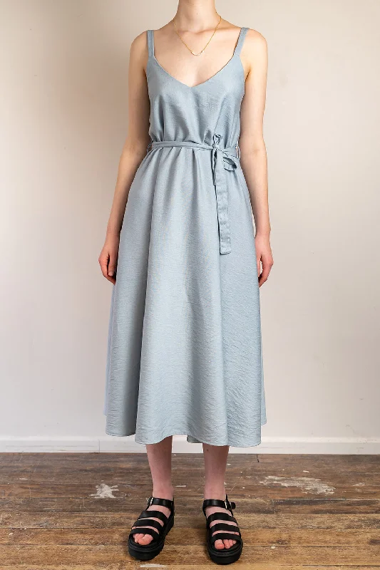 Cali Dress- Powder Blue Crew Neckline Sporty