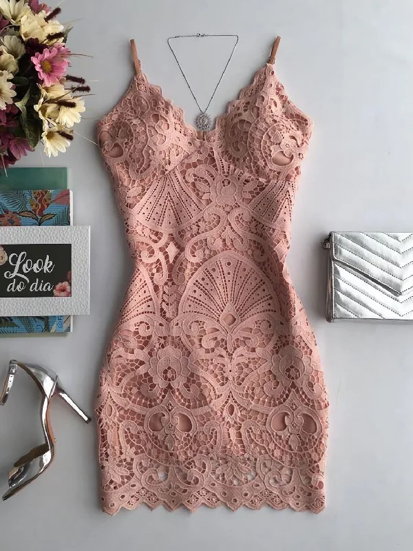 2024 Homecoming Dresses, Short Lace Dress Tunics Running lightweight