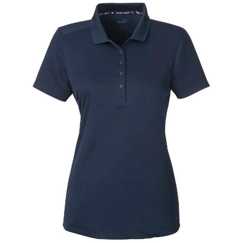 Puma Golf Women's Navy Blazer Gamer Golf Polo Women's Solid Blazer