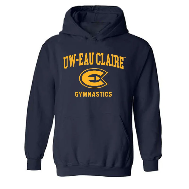 UW Eau Claire - NCAA Women's Gymnastics : Meghan Dahlin - Classic Shersey Hooded Sweatshirt Hoodie with Contrast Stitching Detailed Premium UW Eau Claire - NCAA Women's Gymnastics : Meghan Dahlin - Classic Shersey Hooded Sweatshirt Hoodie with Contrast Stitching Detailed Premium