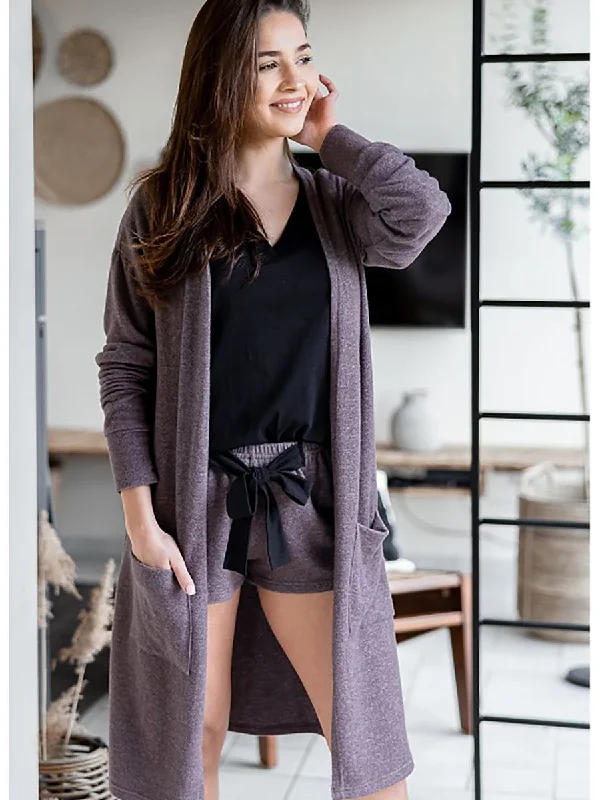 Cardigan Sensis Cable Knit Ribbed Knit Lace Knit