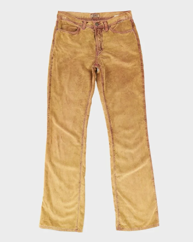 Gianfranco Ferre Gold Beige Velvet Trousers - W29 L33 Trousers Pleated Formal