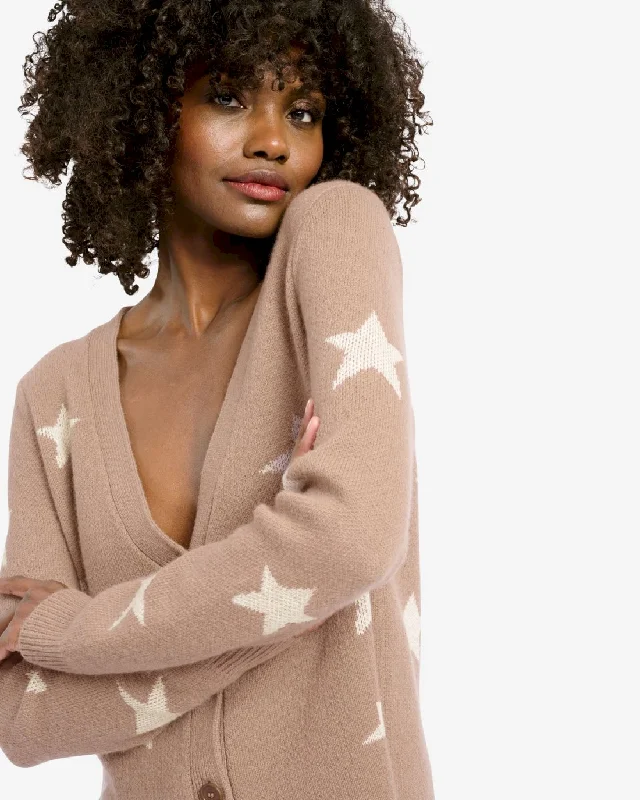 Cashblend Celestine Cardigan Real Fur Shearling Chenille