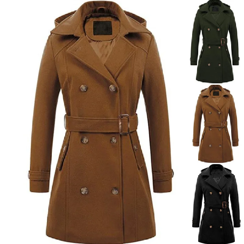 Plus Size Wool Coat Houndstooth Coat Plaid Coat Tartan Coat