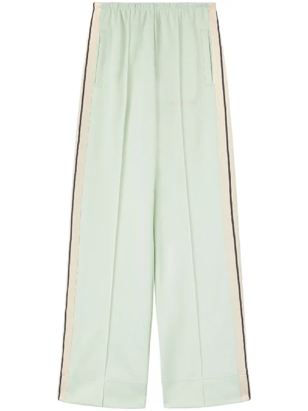 Palm Angels Trousers Green Trousers Tapered Slim Fit