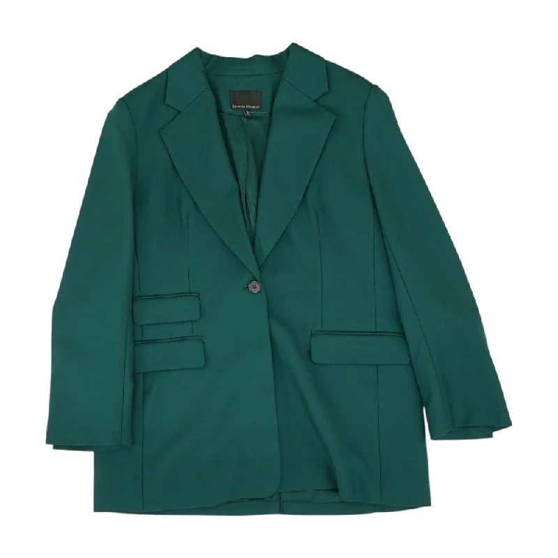 Green Solid Blazer New Women's Blazer