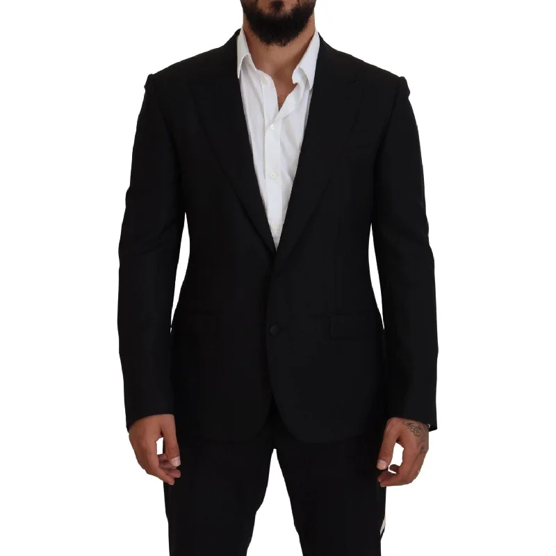 Dolce & Gabbana Elegant Single-Breasted Wool Blend Blazer Women's Leather Blazer