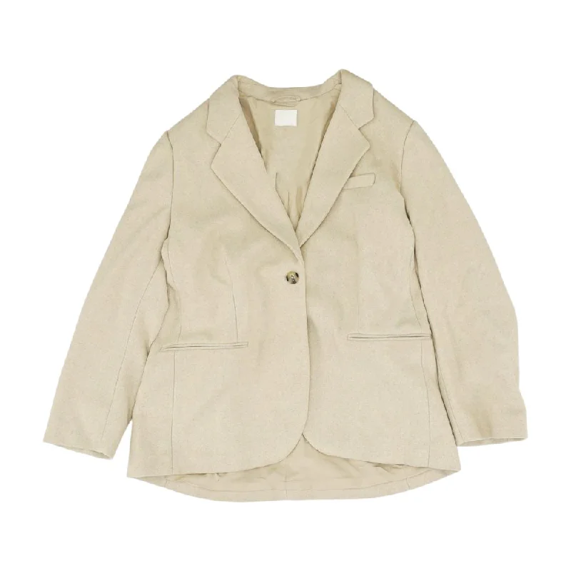 Tan Solid Blazer Women's Formal Blazer