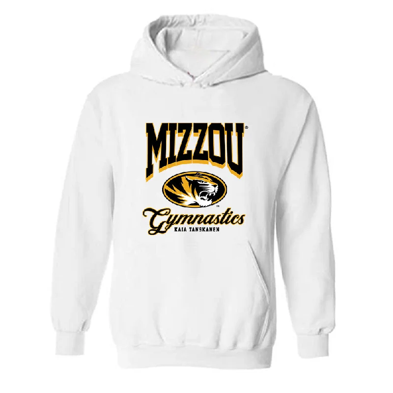 Missouri - NCAA Women's Gymnastics : Kaia Tanskanen - Fashion Shersey Hooded Sweatshirt Hoodie with Hem Frayed Vintage Worn Missouri - NCAA Women's Gymnastics : Kaia Tanskanen - Fashion Shersey Hooded Sweatshirt Hoodie with Hem Frayed Vintage Worn