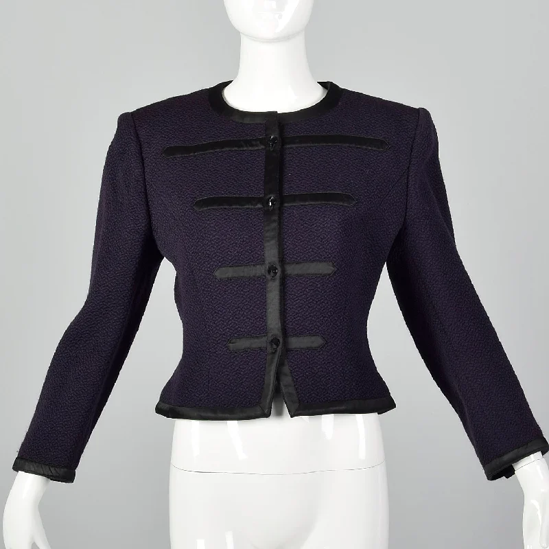 Medium Guy Laroche 1980s Purple Coat Stole Shawl Scarf