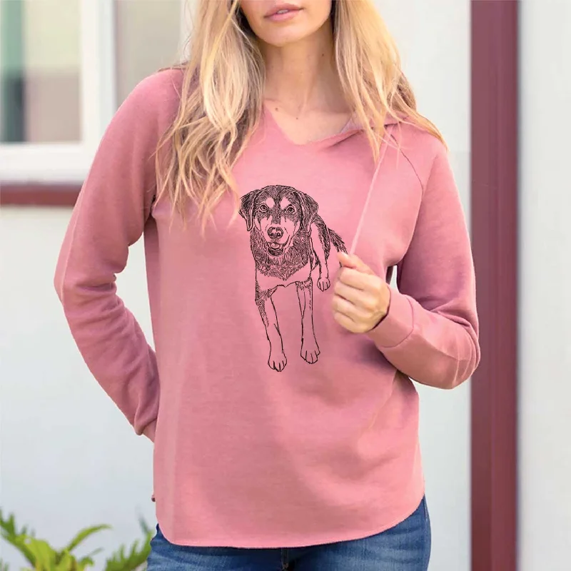 Doodled Briley the Mixed Breed - Cali Wave Hooded Sweatshirt Hoodie with Sequins Glamorous Eye-catching Doodled Briley the Mixed Breed - Cali Wave Hooded Sweatshirt Hoodie with Sequins Glamorous Eye-catching
