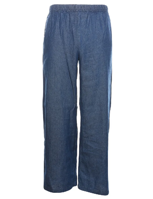 Casual Medium Wash Denim Trousers - W26 L28 Trousers Solid Black