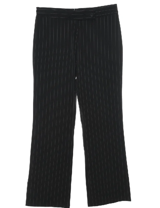 Black Striped Trousers - W30 L28 Trousers Sale Discount