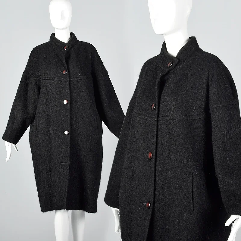 XL Guy Laroche Boutique 1980s Mohair Coat Trench Raincoat Windbreaker