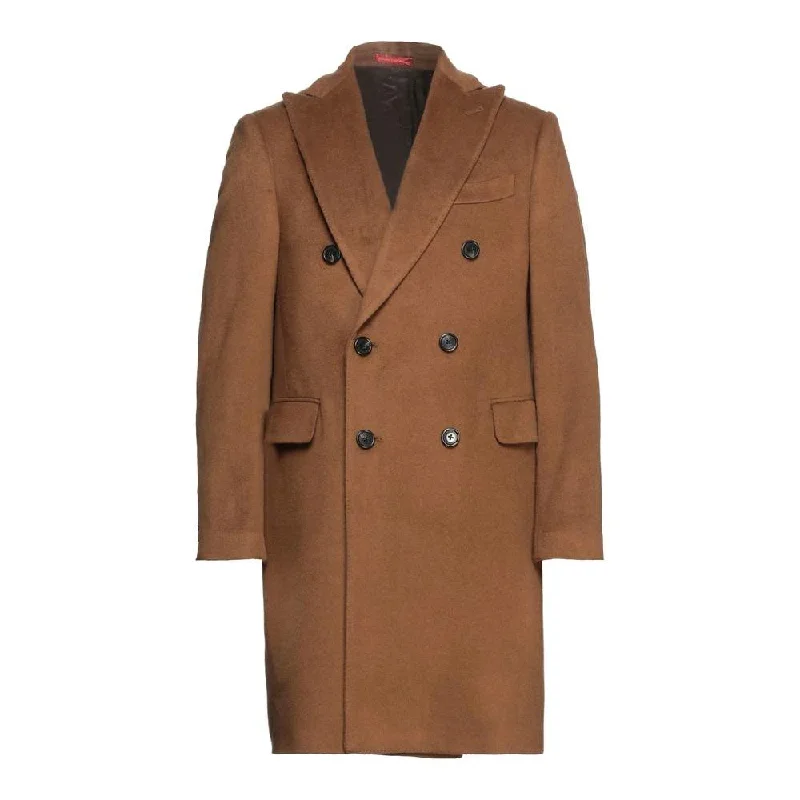Borgia Beige Elegance Coat Toggle Coat Shawl Collar Coat Notch Collar Coat