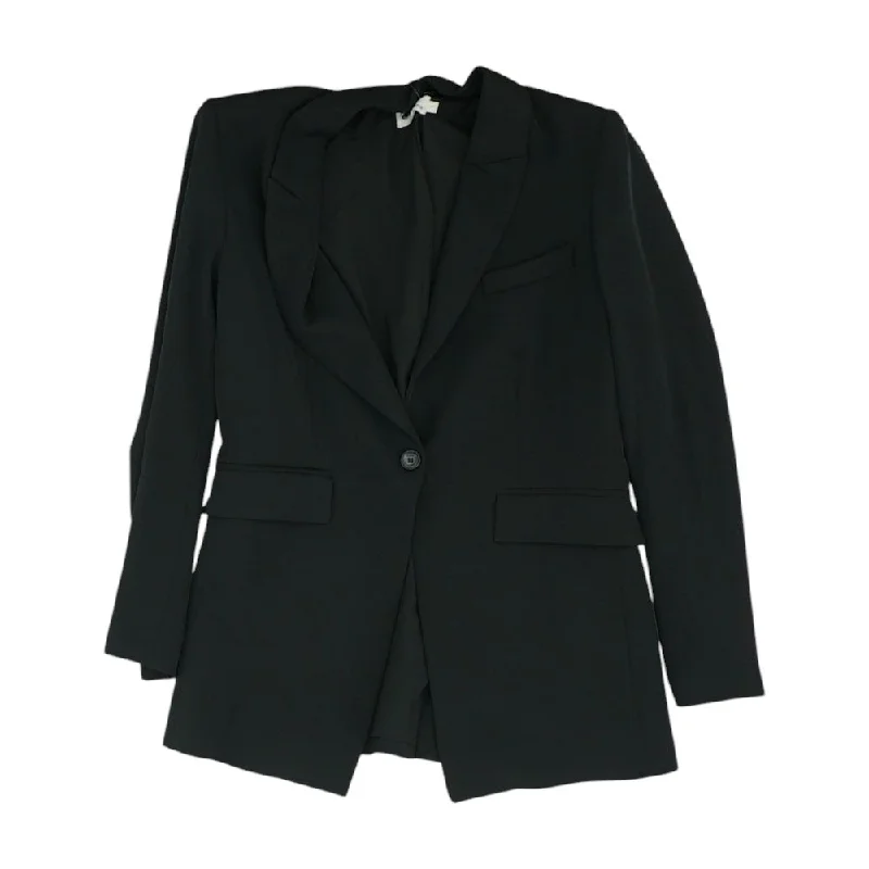 Black Solid Blazer Women's Luxurious Jacket