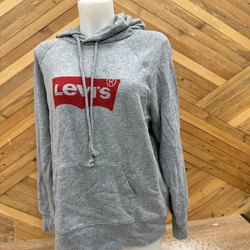 Levis - Hoodie: Grey/Red-women-MD Hoodie with Camouflage Military Edgy