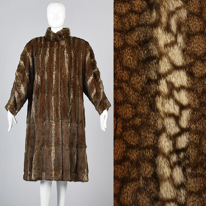 Luxurious Fendi Russian Squirrel Fur Coat Front Pockets Side Pockets Patch Pockets