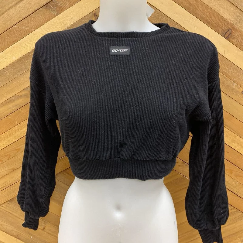 Bo+Tee - Women's Cropped Sweatshirt: Black-women-SM Hoodie with Mesh Breathable Sporty Bo+Tee - Women's Cropped Sweatshirt: Black-women-SM Hoodie with Mesh Breathable Sporty