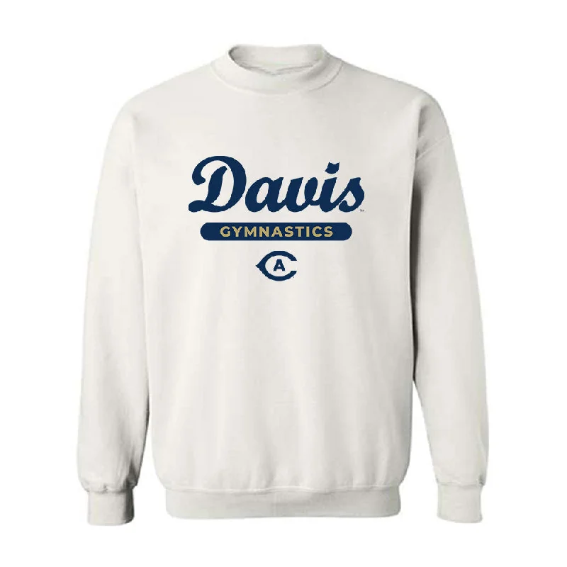 UC Davis - NCAA Women's Gymnastics : Avah Reichow - Classic Shersey Crewneck Sweatshirt Hoodie with Slit Hem Functional Movement UC Davis - NCAA Women's Gymnastics : Avah Reichow - Classic Shersey Crewneck Sweatshirt Hoodie with Slit Hem Functional Movement