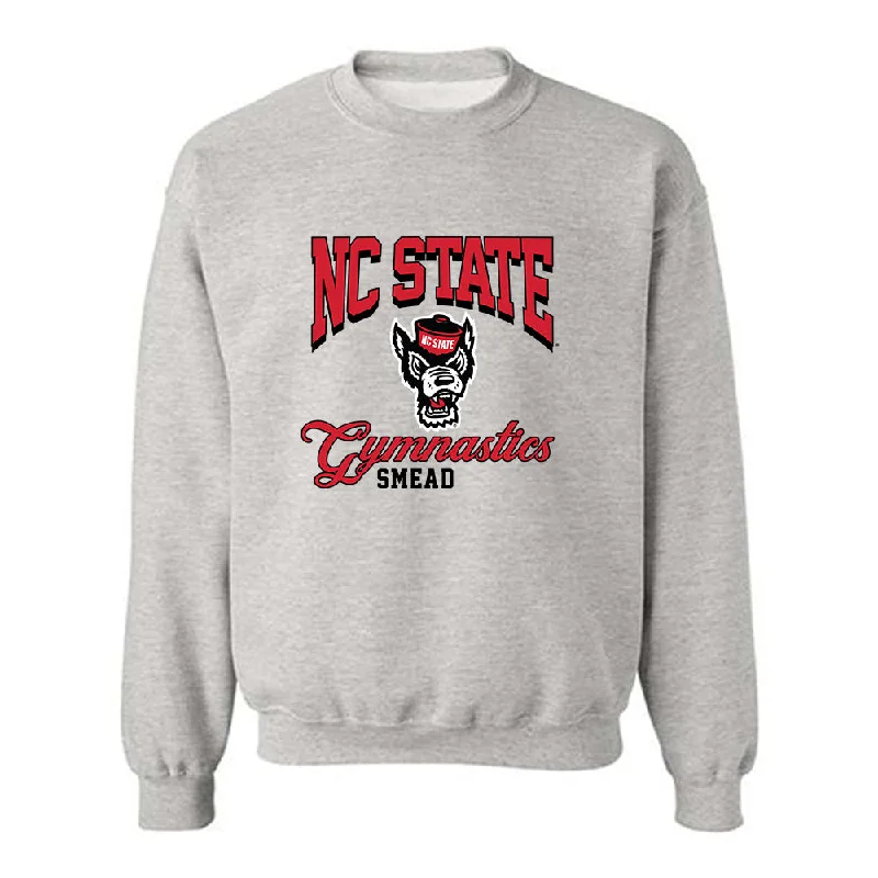 NC State - NCAA Women's Gymnastics : Brooke Smead - Fashion Shersey Crewneck Sweatshirt Zip Hoodie Drawstring Kangaroo Pocket NC State - NCAA Women's Gymnastics : Brooke Smead - Fashion Shersey Crewneck Sweatshirt Zip Hoodie Drawstring Kangaroo Pocket