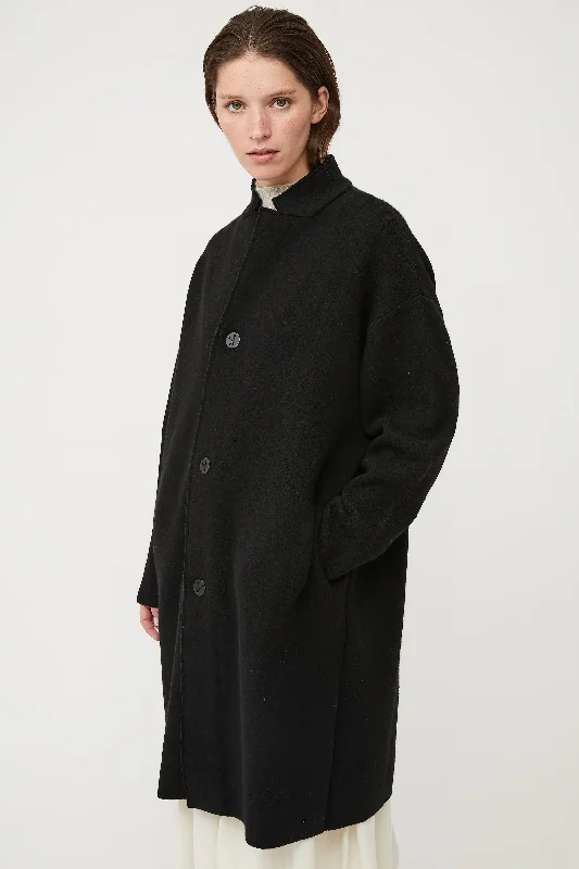 Storm Coat Boat Neck Jacket Square Neck Jacket One-Shoulder Jacket