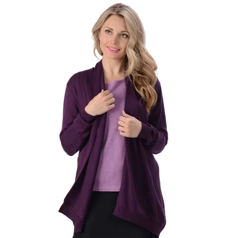 NEW Bamboo Draped Cardigan Terry Terry Cloth Terry Knit