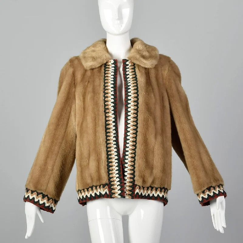 1970s Lilli Ann Faux Fur Coat Quilted Jacket Anorak Windbreaker