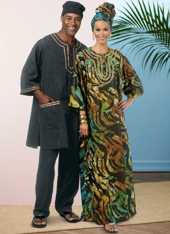 Butterick Unisex Tunic/Caftan Trousers B6748 Trousers Evening Elegant