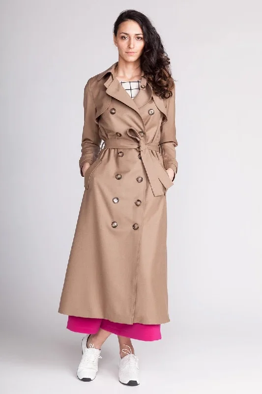 Isla Trench Coat - Named Clothing - Sewing Pattern Asymmetrical Diagonal princess