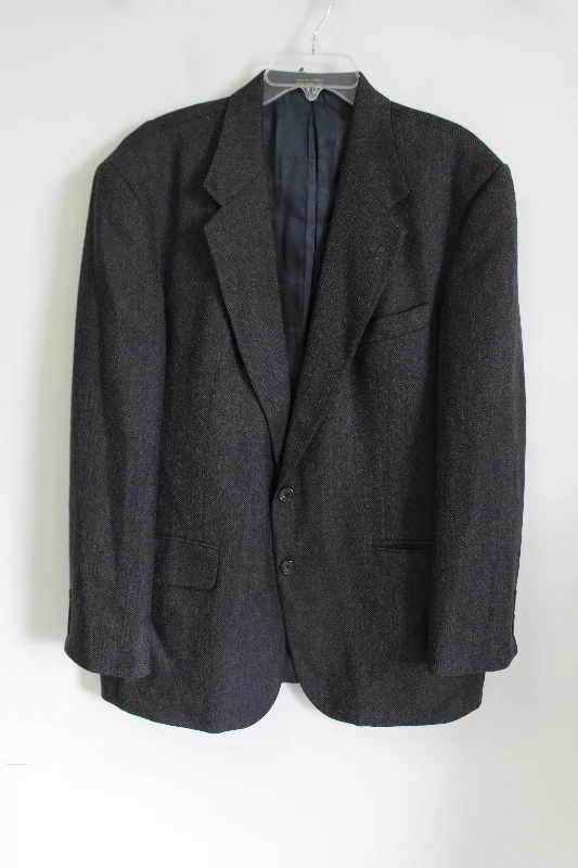 Oscar De La Renta Dark Gray Blazer | 44R Silk Women's Blazer