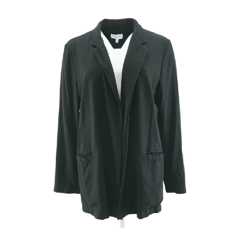 Black Solid Blazer Women's High-End Blazer