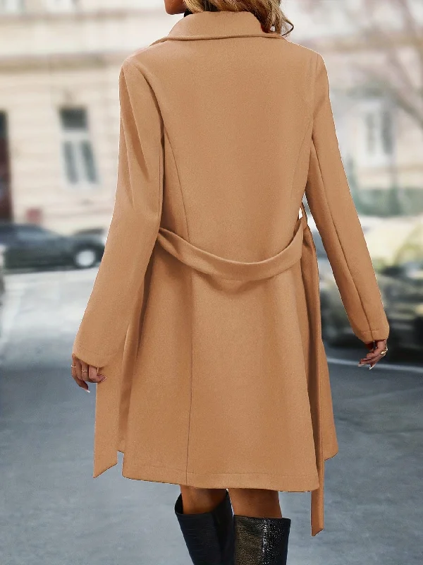 Trendy Double-breasted Blazer Women's Trench Blazer