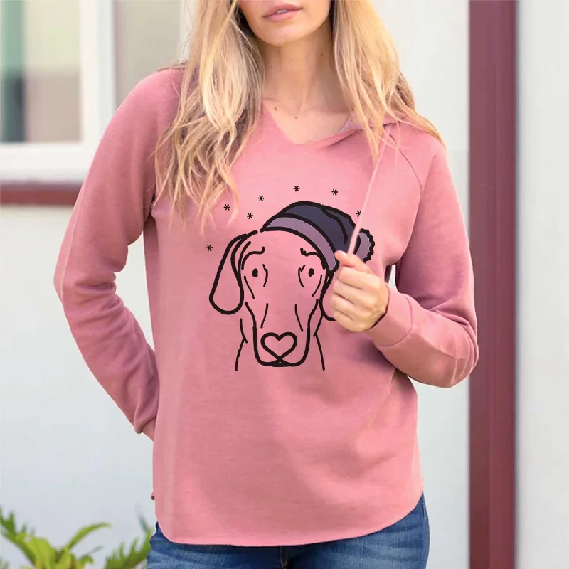 Frosty Great Dane - Lucy - Cali Wave Hooded Sweatshirt Graphic Hoodie Design Print