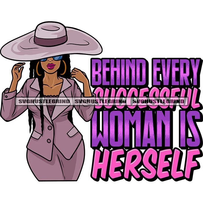 Behind Every Successful Woman Is Herself Quote Sexy African American Hand Holding Cowboy Hat Cute Face Long Hairstyle Design Element Wearing Business Coat And Sunglass SVG JPG PNG Vector Clipart Cricut Silhouette Cut Cutting Solid Print Jacquard Behind Every Successful Woman Is Herself Quote Sexy African American Hand Holding Cowboy Hat Cute Face Long Hairstyle Design Element Wearing Business Coat And Sunglass SVG JPG PNG Vector Clipart Cricut Silhouette Cut Cutting Solid Print Jacquard