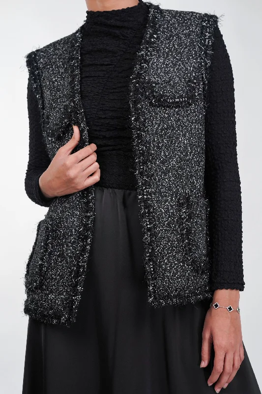 Twinkling  Spark Tweed Blazer Women's Elegant Suit