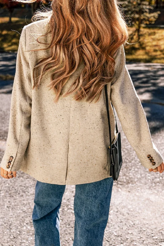 Everyday Double-breasted Blazer Women's Denim Suit