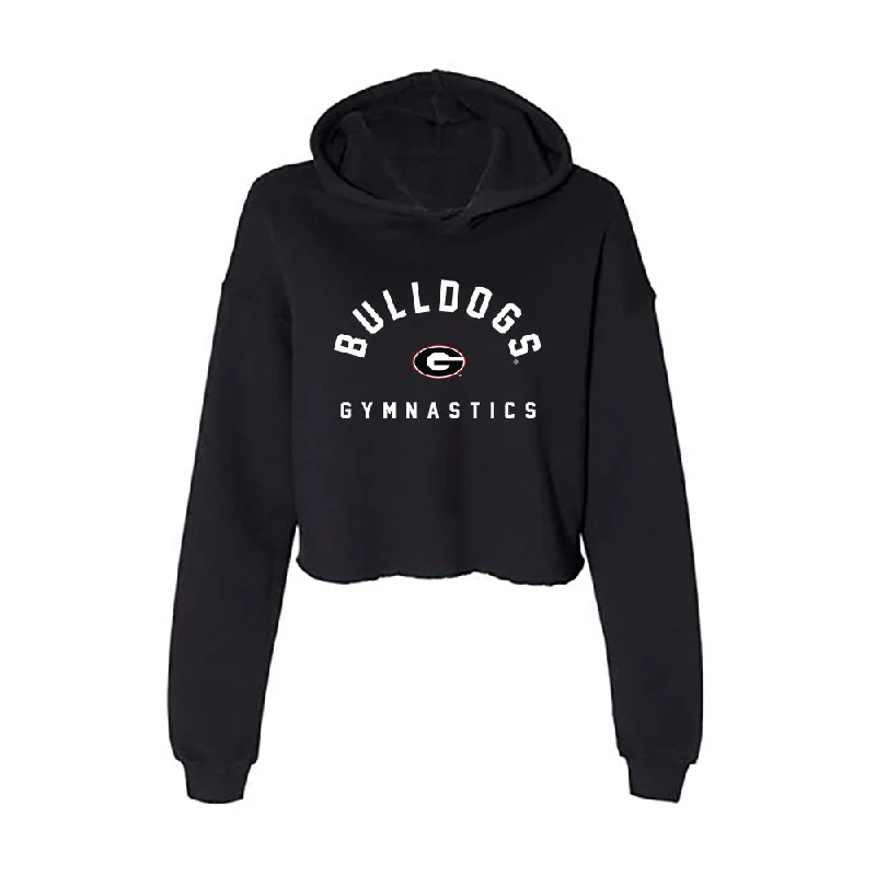 Georgia - NCAA Women's Gymnastics : Sidney Fitzgerald - Women's Crop Fleece Hoodie Hoodie with Hem Drawcord Adjustable Customizable Georgia - NCAA Women's Gymnastics : Sidney Fitzgerald - Women's Crop Fleece Hoodie Hoodie with Hem Drawcord Adjustable Customizable