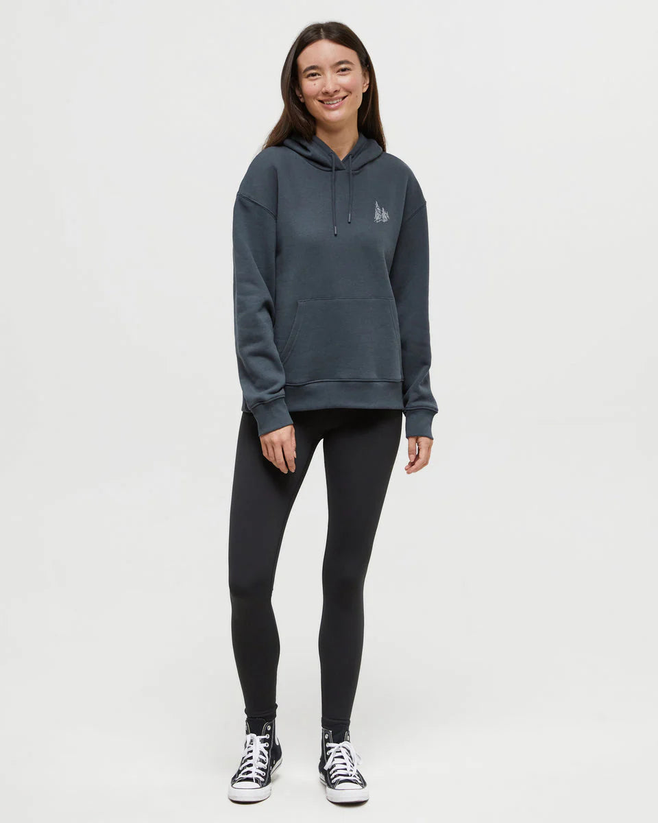 Snowy Trees Hoodie Forrest River Hoodie with Mesh Breathable Sporty