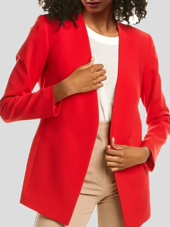 All-Match Solid Color Blazer Women's Short Blazer