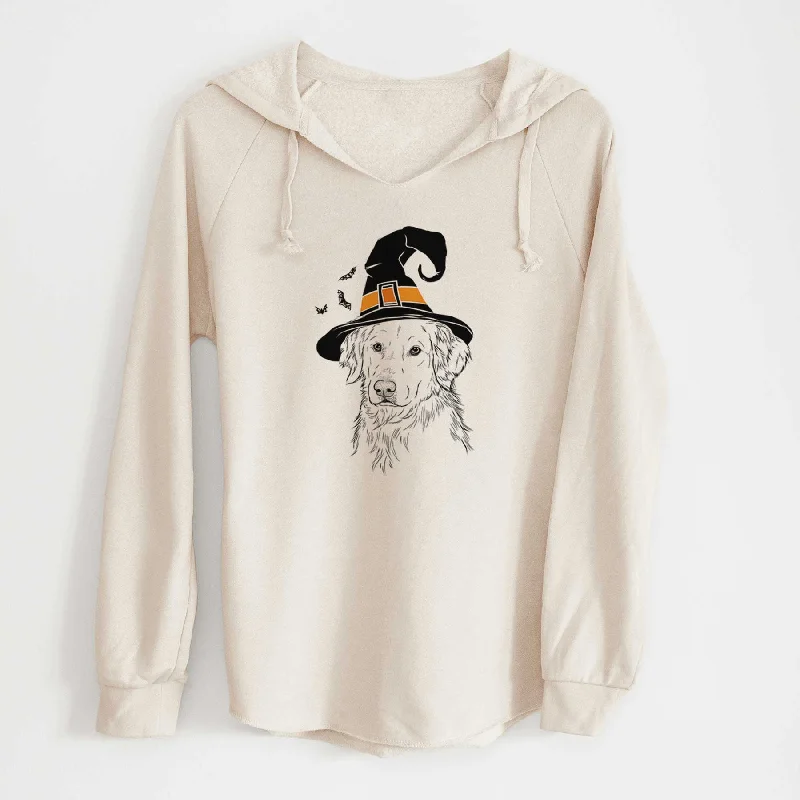 Witch Spencer the Golden Retriever - Cali Wave Hooded Sweatshirt Hoodie with Ribbed Neckline Snug Warm Witch Spencer the Golden Retriever - Cali Wave Hooded Sweatshirt Hoodie with Ribbed Neckline Snug Warm
