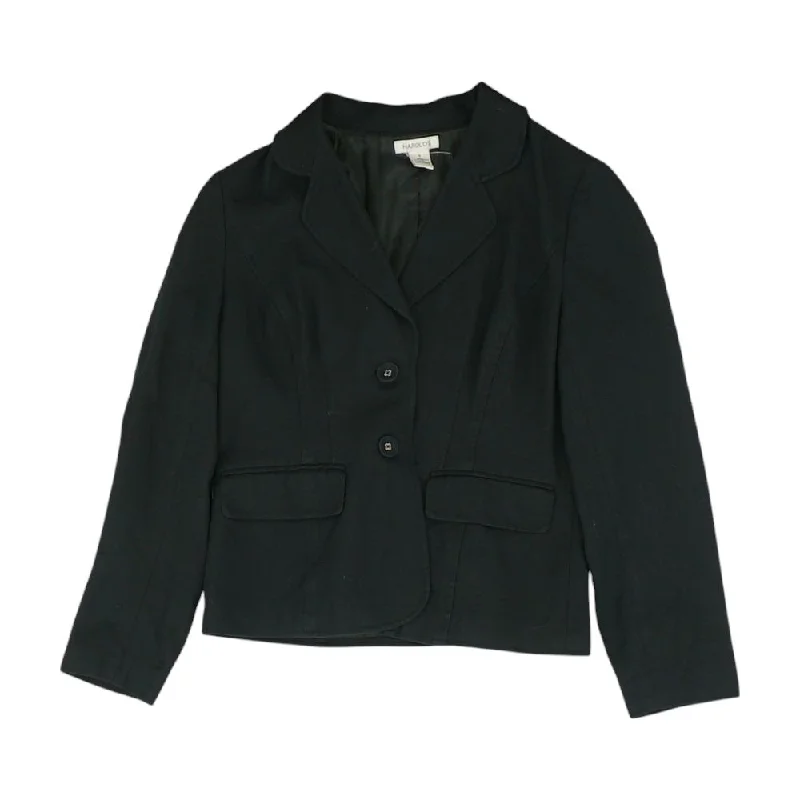 Black Solid Blazer Women's Trendy Jacket