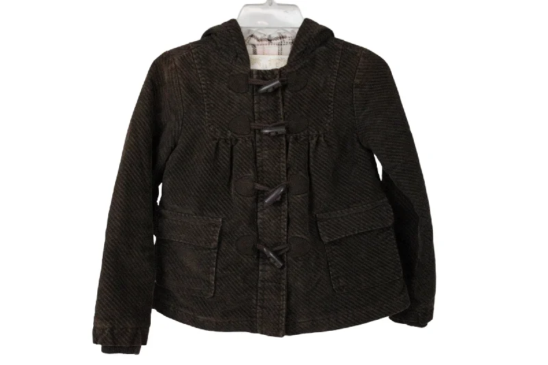 Old Navy Brown Coat | Youth S (6) Boat Shawl Notched