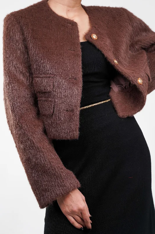Plush Brown Frost Blazer Women's Boutique Suit