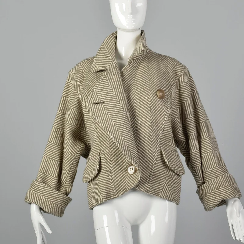 Large Mondi 1980s Batwing Coat Trapeze Tunic Caftan