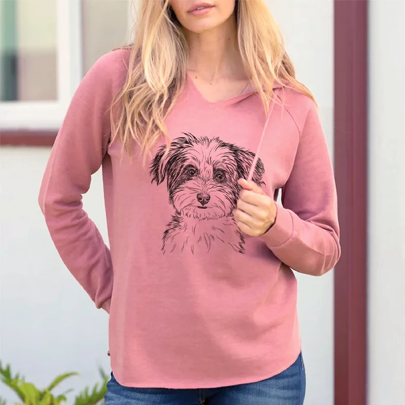 Bare Teddy the Havanese - Cali Wave Hooded Sweatshirt Hoodie with Illustration Artistic Creative Bare Teddy the Havanese - Cali Wave Hooded Sweatshirt Hoodie with Illustration Artistic Creative