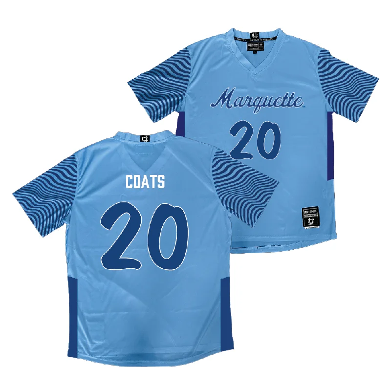 Championship Blue Marquette Women's Soccer Jersey - Lilly Coats Stand-Up Roll-Neck Turtle Championship Blue Marquette Women's Soccer Jersey - Lilly Coats Stand-Up Roll-Neck Turtle